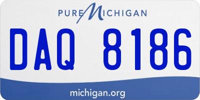 MI license plate DAQ8186