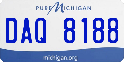 MI license plate DAQ8188