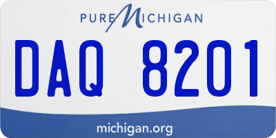 MI license plate DAQ8201