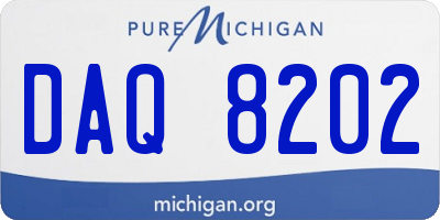 MI license plate DAQ8202