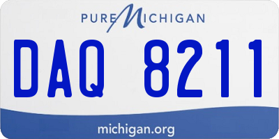 MI license plate DAQ8211