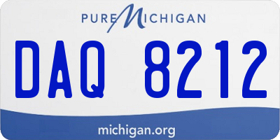 MI license plate DAQ8212