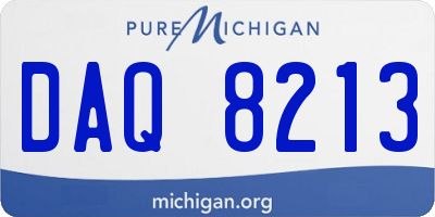 MI license plate DAQ8213