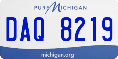 MI license plate DAQ8219