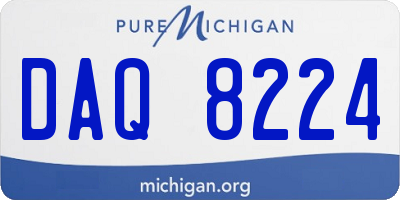 MI license plate DAQ8224