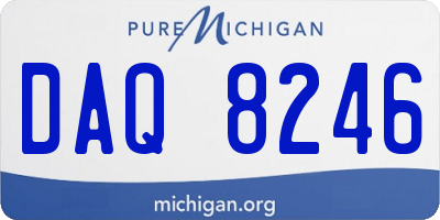 MI license plate DAQ8246