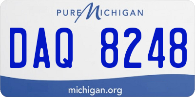 MI license plate DAQ8248