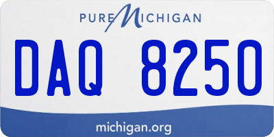 MI license plate DAQ8250