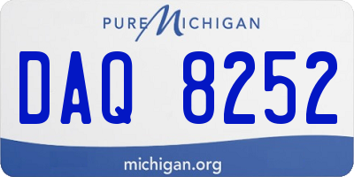 MI license plate DAQ8252
