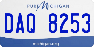 MI license plate DAQ8253