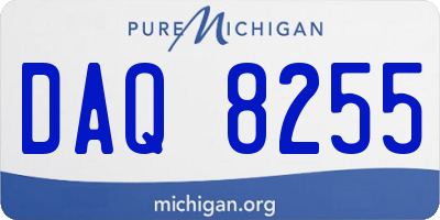 MI license plate DAQ8255