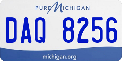 MI license plate DAQ8256