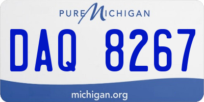 MI license plate DAQ8267