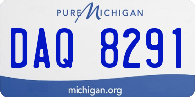 MI license plate DAQ8291