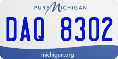 MI license plate DAQ8302