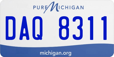 MI license plate DAQ8311