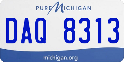 MI license plate DAQ8313