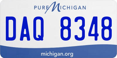 MI license plate DAQ8348