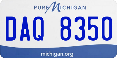 MI license plate DAQ8350