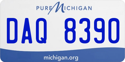 MI license plate DAQ8390