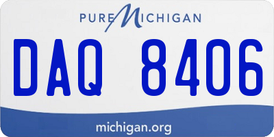 MI license plate DAQ8406