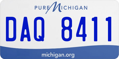MI license plate DAQ8411
