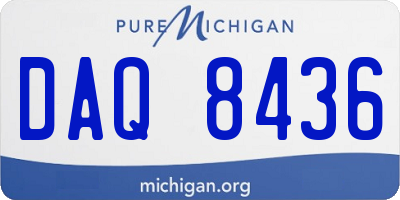 MI license plate DAQ8436