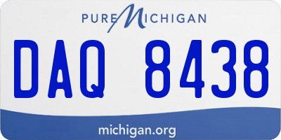 MI license plate DAQ8438