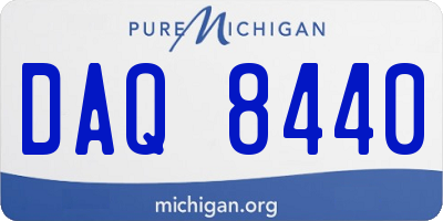 MI license plate DAQ8440