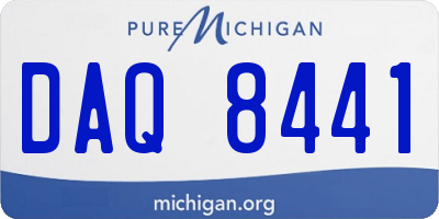 MI license plate DAQ8441