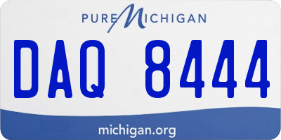 MI license plate DAQ8444