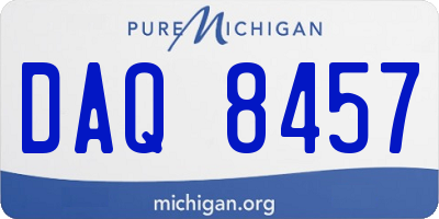 MI license plate DAQ8457