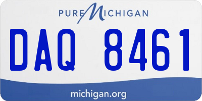 MI license plate DAQ8461