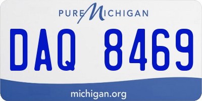 MI license plate DAQ8469