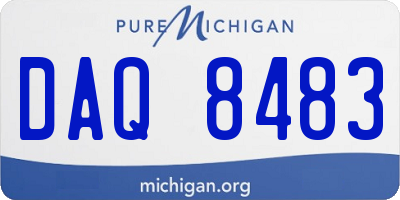 MI license plate DAQ8483