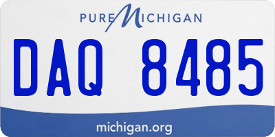 MI license plate DAQ8485