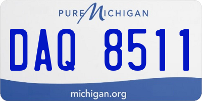 MI license plate DAQ8511