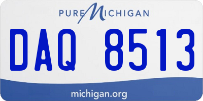 MI license plate DAQ8513
