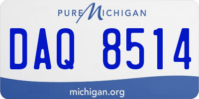 MI license plate DAQ8514