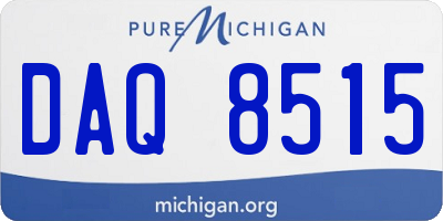 MI license plate DAQ8515