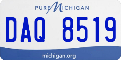 MI license plate DAQ8519