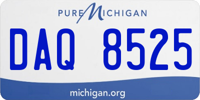MI license plate DAQ8525
