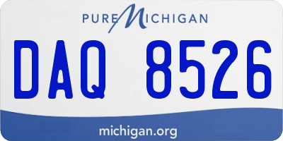 MI license plate DAQ8526