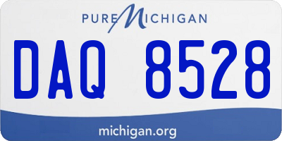 MI license plate DAQ8528