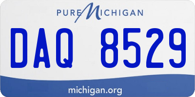 MI license plate DAQ8529