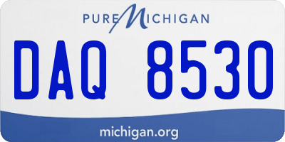 MI license plate DAQ8530