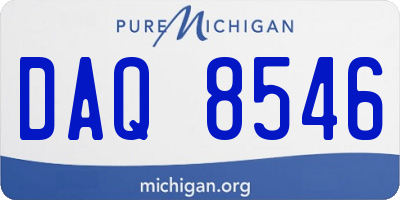 MI license plate DAQ8546