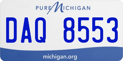 MI license plate DAQ8553