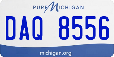 MI license plate DAQ8556