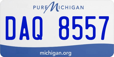 MI license plate DAQ8557